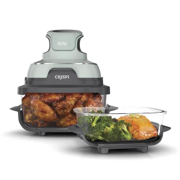 Ninja Crispi® 4-in-1 Portable Glass Air Fryer Cooking System, Sage 