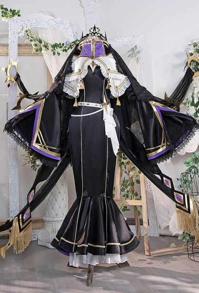 Code Giasu C.C. Lost Stories Cosplay Costume Dress with Crown and Veil