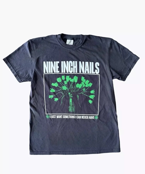 Nine Inch Nails T-shirt Rare Design Basic Black Short Sleeve Unisex Tshirt S-5XL