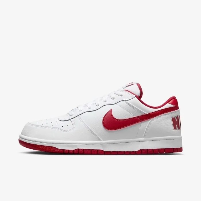 Nike Tênis masculino Big Low (355152-140, branco/vermelho) - 41