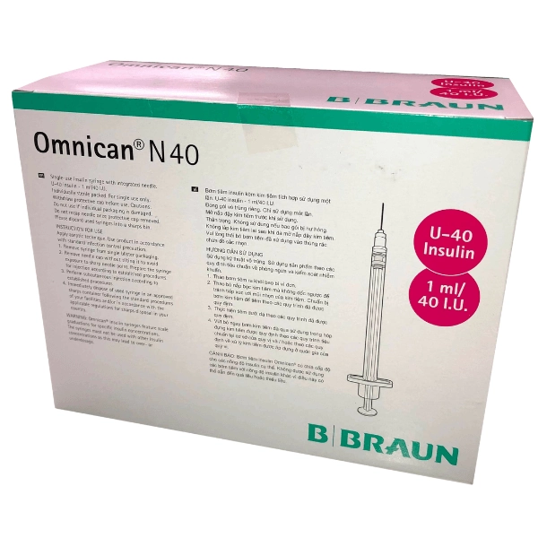 Buy Omnican N40 1ml/40 I.U. Insulin Needles- 100pack -Single use syringe with Integrated Needle | Au