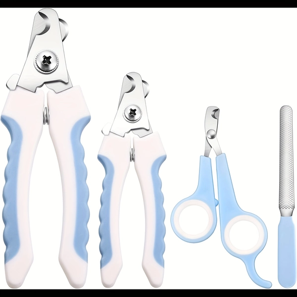 TEMU Dog Nail Clippers Set Of 4, To Avoid Over-cutting, Steel Sharp Blades, , Pet Grooming