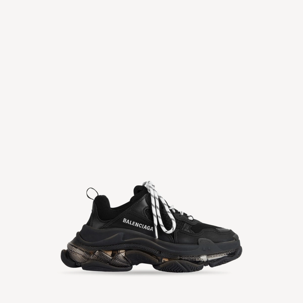 Women's Triple S Clear Sole Sneaker in Black