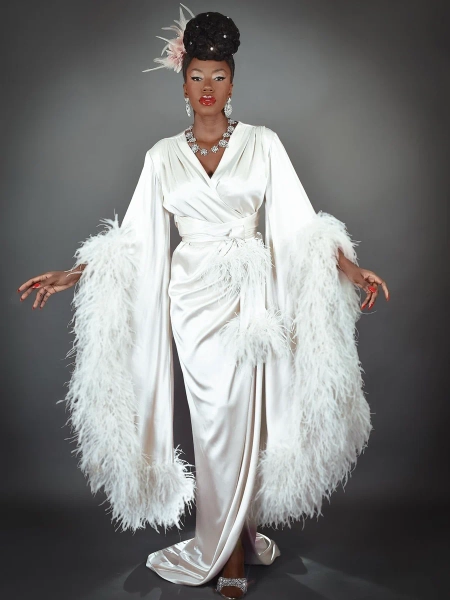 Limited Edition Pearl "Selene" Dressing Gown Size S