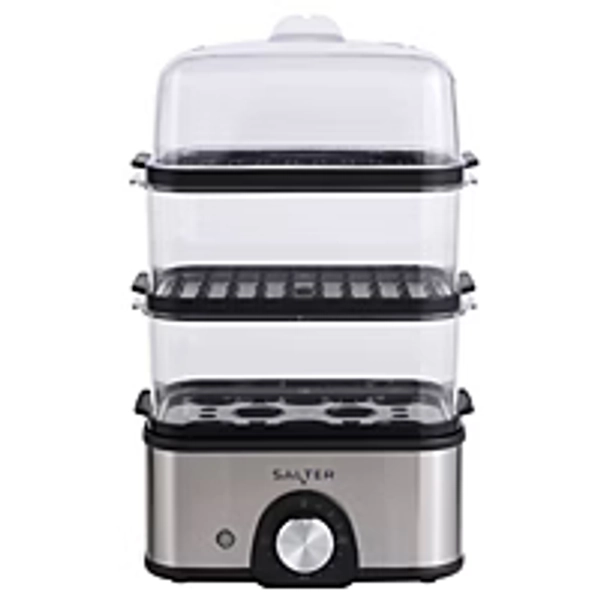 Salter EK5885 Compact 3 Tier Steamer | Electricals | George at ASDA