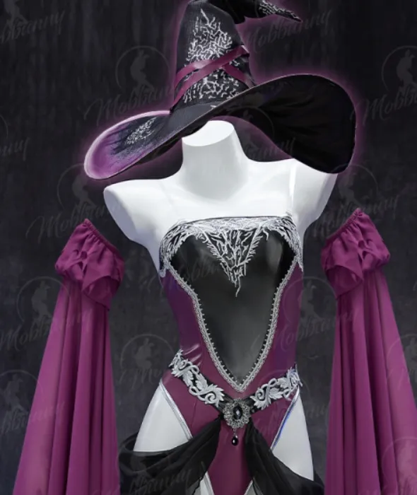 Recluse Cosplay Set Off-the-shoulder Bodysuit with Skirt and Hat