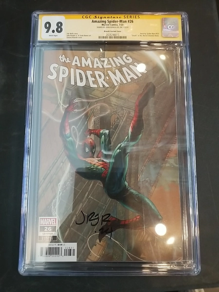 Amazing Spider-Man 26 Marvel Comics 2023 CGC 9.8 Signed John Romita Jr Variant