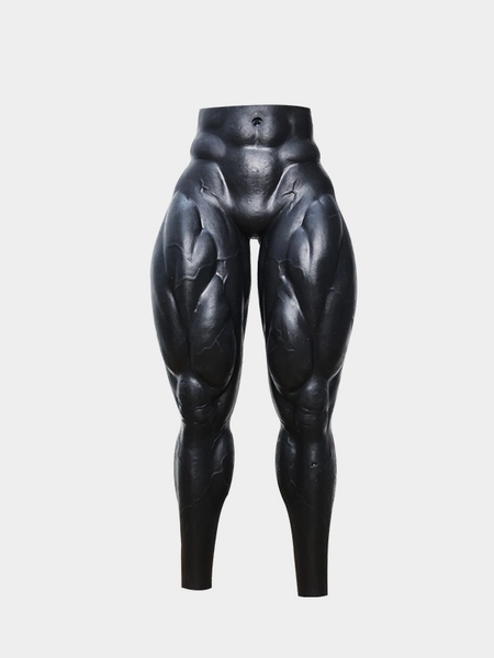 Black Muscle Pant – Long Version - Silicone Masks, Silicone Muscle-Smitizen
