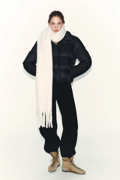 WATER-REPELLENT WINDPROOF FEATHER AND DOWN JACKET WITH HOODIE