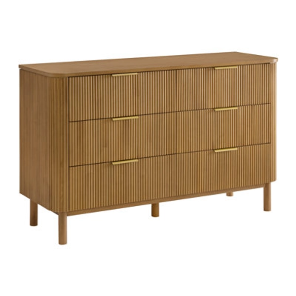 Joss & Main Nova 60" 6-Drawer Dresser with Reeded Front