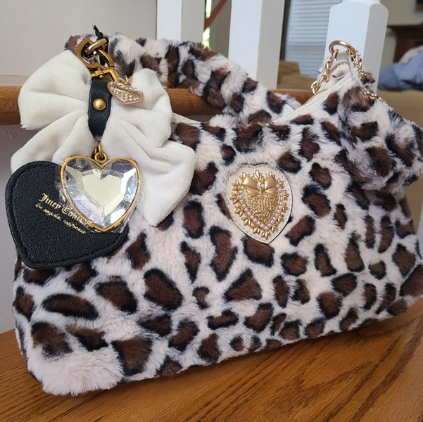Juicy Couture White Leopard Fur Handbag