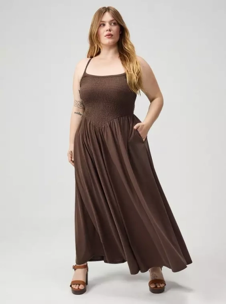 Smocked Bodice Maxi Dress