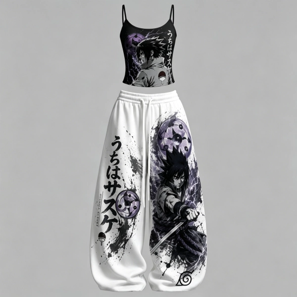 Naruto Top&Elasticated Trousers Two-Piece Set
