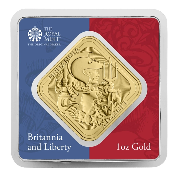 Britannia and Liberty 1oz Gold Bullion Bar