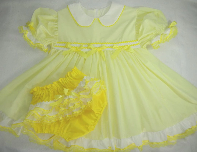 Adult Baby Sissy Abdl Littles Abdl LEMON PIE Dress Set My Binkies and Bows - Etsy