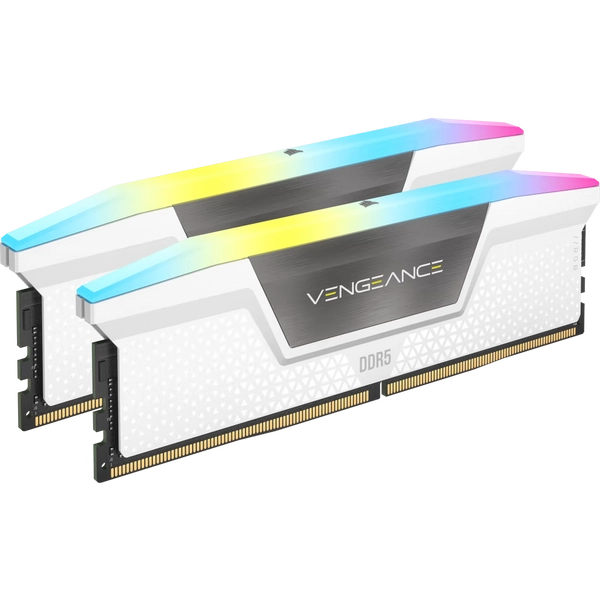VENGEANCE® RGB 64GB (2x32GB) DDR5 DRAM Up To 6400MT/s CL32 Memory Kit — White