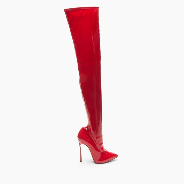 Casadei Ultravox Over The Knee - Woman Over The Knee Boots Lipstick 40 40