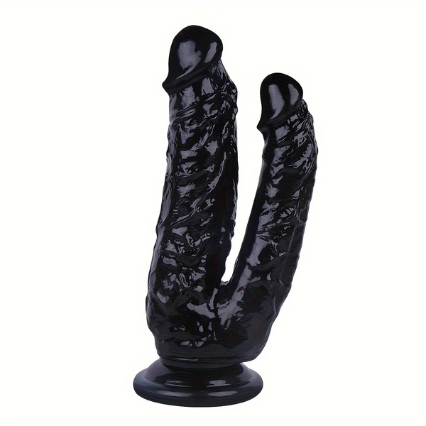 Dark Sky Black Suction Cup Double-Headed Simulation Dildo