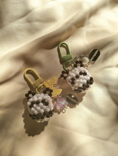 Panda Beaded Keychain, Amigurumi Bag Charm