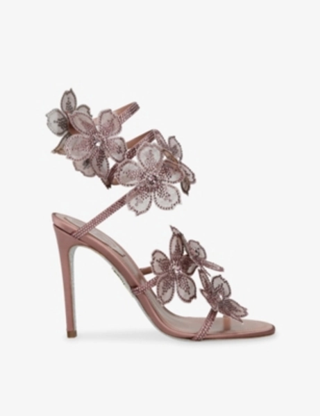 Floral Cleo 105 Satin Heeled Sandals