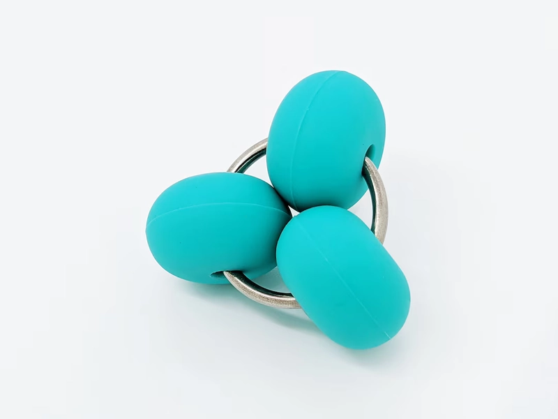 The Tri-roller, Silent Silicone Fidget Toy, EDC Sensory Stim Tool by Floppy Links Fidgets - Etsy