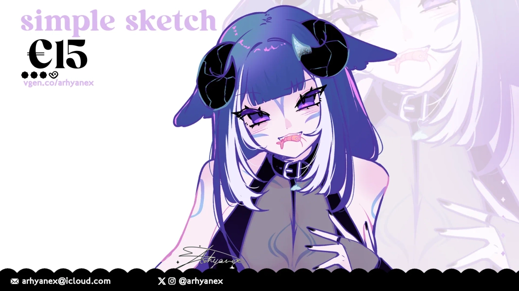 simple sketch by ꒰ ⋅  ⋅ `  arhyanex🍥🩷💜 ⊹˚.⋆ [@arhyanex] 