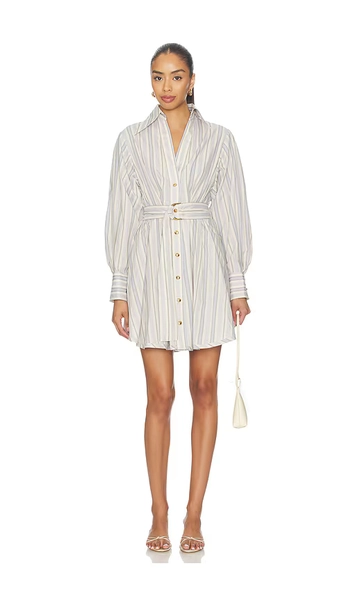 Stripe Tuck Mini Dress