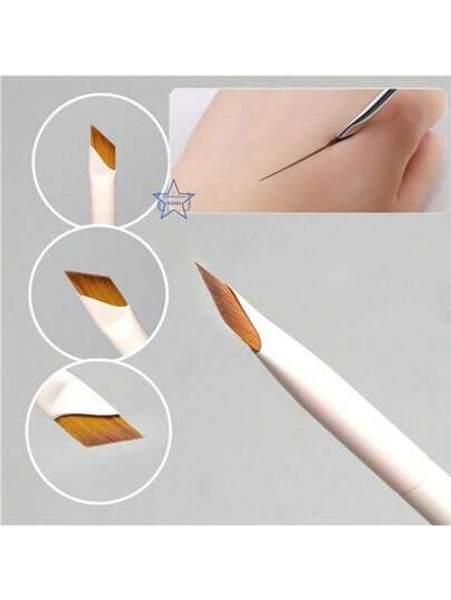 1pc,Upgraded Blade-Shaped Eyeliner Brush With Ultra-Fine Tip, Angled Brow Brush & Precise Detail Brush, White,Brush Set,Makeup Brush Kit,Make Up Brush Set,Make Up Set Complete,Makeup Brush Set,Complete Makeup Kit,Brush Kit,Brushes Makeup Set,Makeup Gift Set