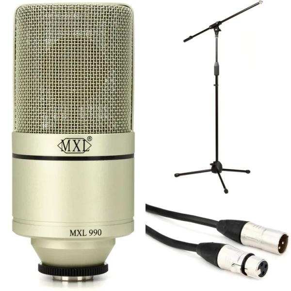 990 Large-diaphragm Condenser Microphone with Stand and Cable