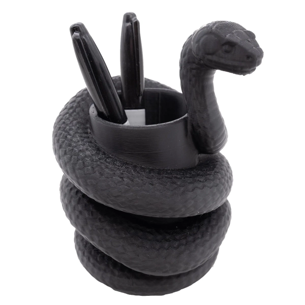 Coiled Snake Pencil or Pen Holder | Reptile Lover Gift for Him or Her