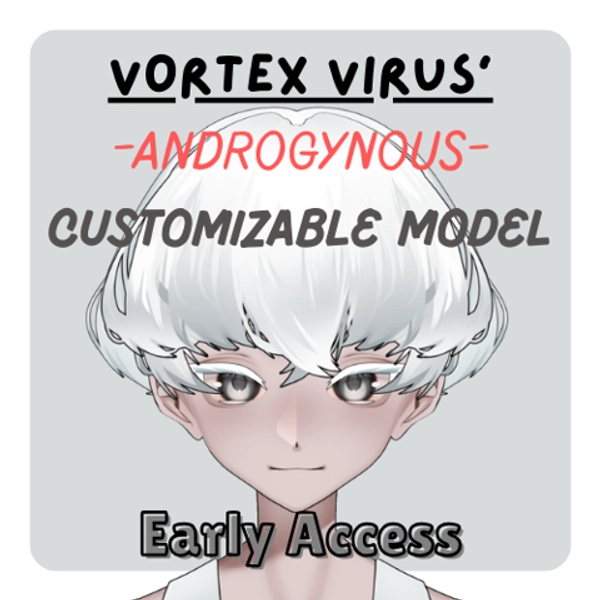 Vortex Virus' GENDERFLUID & ANDROGYNOUS Customizable Live2D VTuber Model