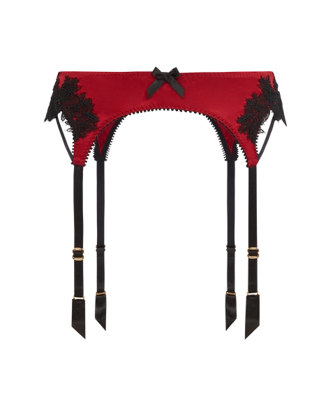 Penelopi Suspenders in Red/Black | By Agent Provocateur