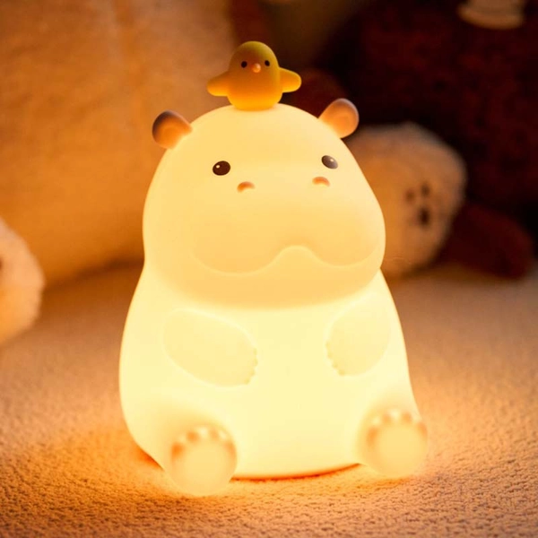Hippo Night Light Silicone Lamp for Bedroom Rechargeable Hippo LED