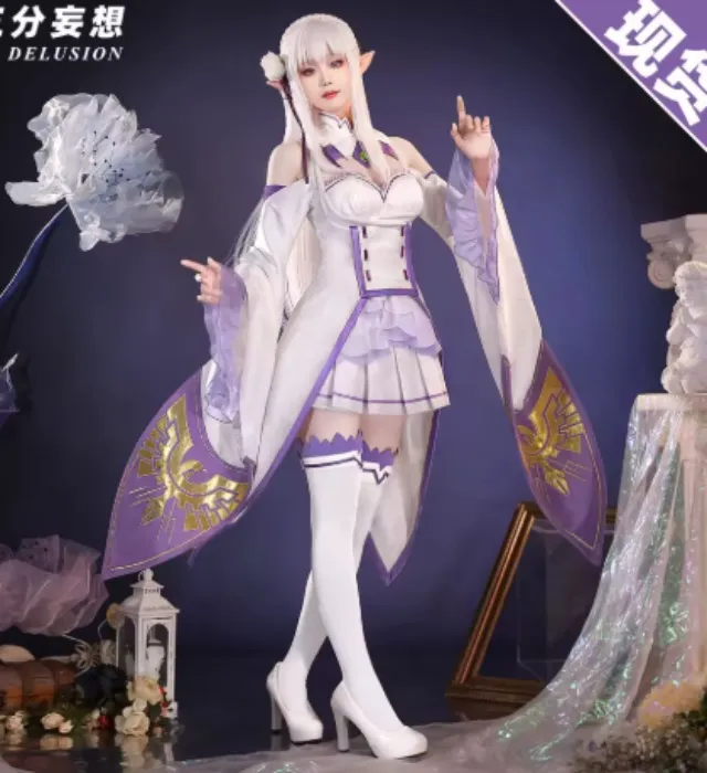 Emilia Re:Life in A Different World From Zero Cosplay