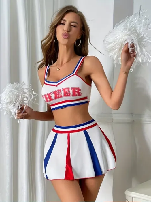 womens cheerleader uniform tempting front print swear   - Temu Canada