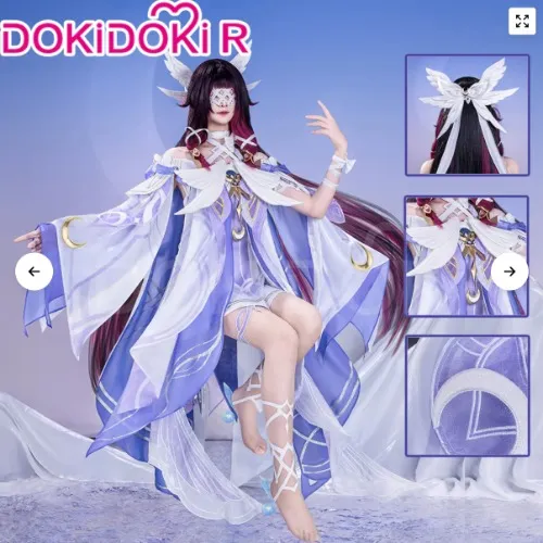 Genshin Impact Columbina Cosplay and Shoes