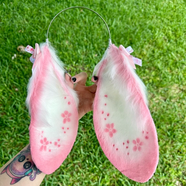 Sakura bunny ears + tail