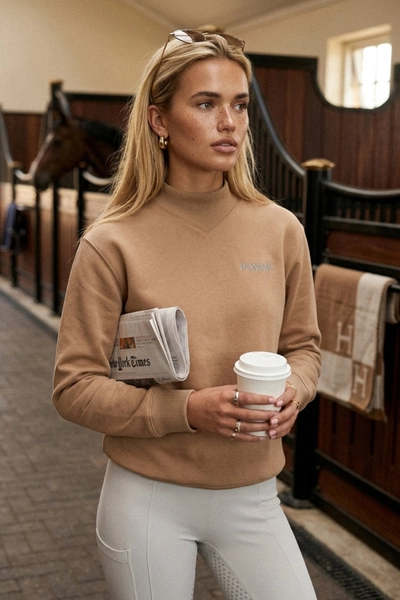 Romy Crew Neck, Savannah Tan | Pomme