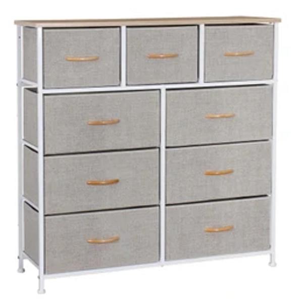 Ovela 9 Drawer Storage Chest - Beige