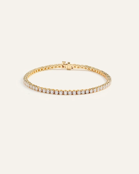 14K Gold Lab Grown Diamond Tennis Bracelet in Yellow Gold