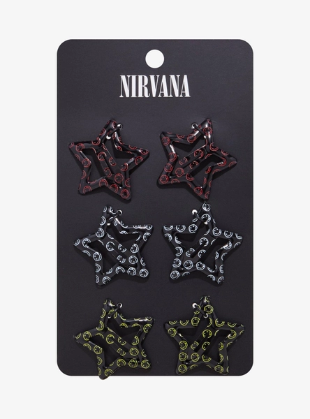 Nirvana Logo Star Hair Clip Set