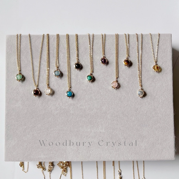 Natural crystals necklace |Dainty crystal necklace|Chakra healing necklace|Gold necklace |Moonstone -Rose Quartz-Citrine-Amethyst