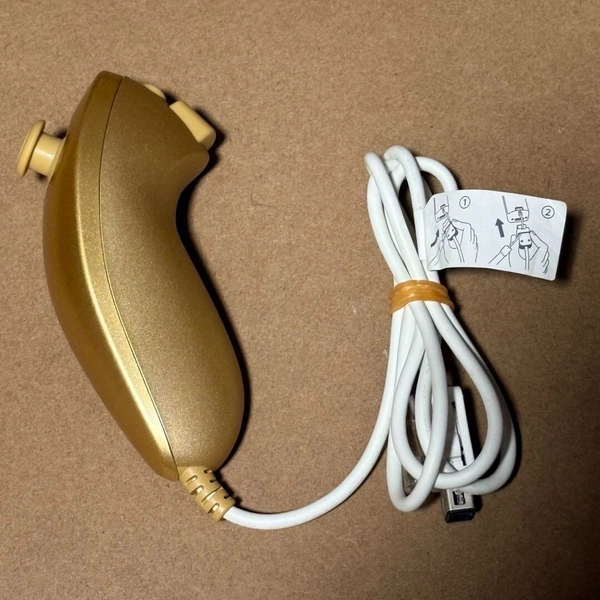 Club Nintendo Wii Golden Nunchuk Nunchuck Gold Controller Cube Japan rare Tested