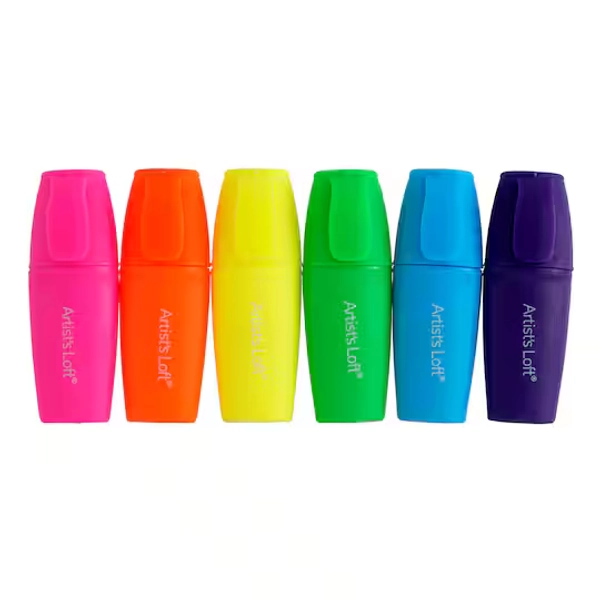 Mini Basic Chisel Tip Highlighters by Artist's Loft®