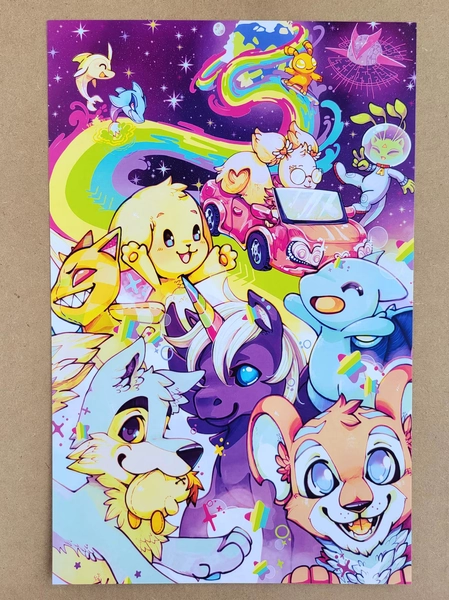 Neopets Fan Art Print: "neon Nostalgia" | 11x17 or 4x6 - Etsy Canada
