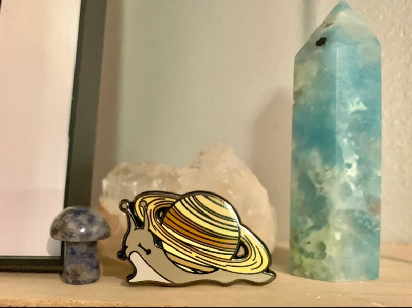 Satursnailia Enamel Pin - Ready to Ship - Etsy