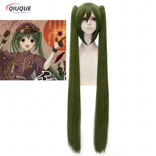 High Quality Anime Senbonzakura Miku 120cm Long Wigs Military Army Hair Cosplay Costume Wig - AliExpress 200000532