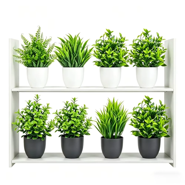 4-teiliges Set Mini Künstliche Pflanzen im Topf für Innen- und Außendekoration Grüner Bonsai für Haus, Garten, Büro, Wohnzimmer Dekoration Ornament - AliExpress 