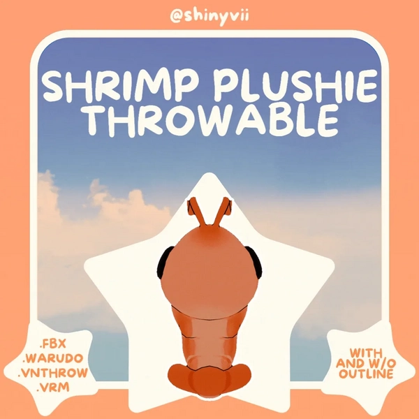 Throwable 3D Prop - Shrimp Plushie by Shinyvii (@Shinyvii)