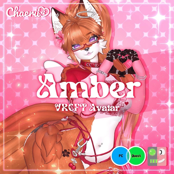 Amber by Chaerii 💗 VRCFT | PC & QUEST | Furry Avatar by chaerii on Jinxxy